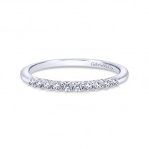 Gabriel & Co. 14k White Gold Contemporary Diamond Wedding Band