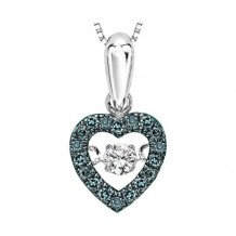 Gems One 14KT White Gold & Diamond Rhythm Of Love Neckwear Pendant  - 1/5 ctw