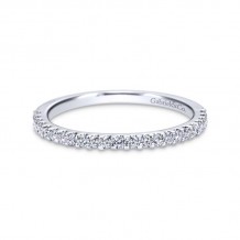 Gabriel & Co. 14k White Gold Contemporary Anniversary Wedding Band