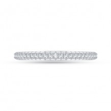 Shah Luxury 18k White Gold Diamond Promezza Wedding Band
