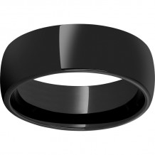 Black Diamond Ceramic Domed Band