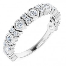 14K White 3/4 CTW Diamond Anniversary Band