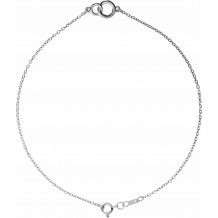 14K White Interlocking Circle Bracelet