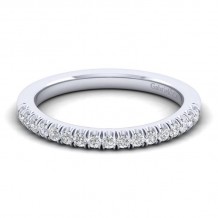 Gabriel & Co. 14k White Gold Contemporary Anniversary Wedding Band