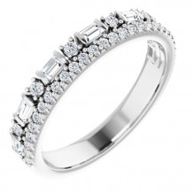 14K White 1/2 CTW Diamond Anniversary Band