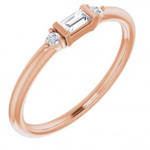 14K Rose 1/8 CTW Diamond Stackable Ring