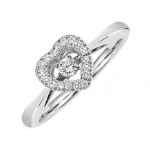 Gems One 10KT White Gold & Diamond Rhythm Of Love Fashion Ring  - 1/5 ctw