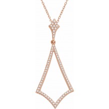 14K Rose 1/4 CTW Diamond 18 Necklace