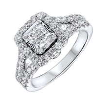 Gems One 14Kt White Gold Diamond(1 1/2Ctw) Ring