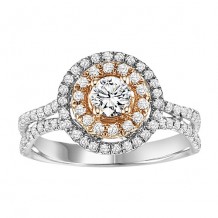 14k Two Tone Gold 1/4ct Diamond Wedding Band