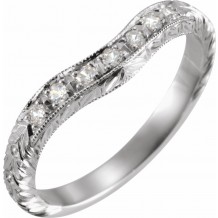 14K White 1/8 CTW Matching Diamond Band