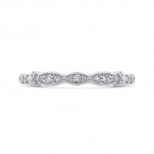 Shah Luxury 14K White Gold Round Diamond Half-Eternity Wedding Band