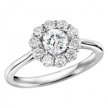 14k White Gold 1/2ct Diamond  Semi Mount Engagement Ring