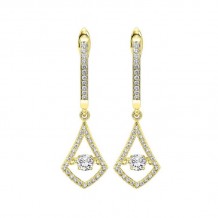 Gems One 14KT Yellow Gold & Diamond Rhythm Of Love Fashion Earrings   - 1/2 ctw