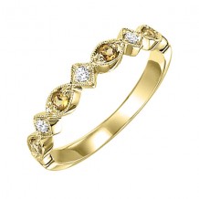 Gems One 10Kt Yellow Gold Diamond (1/20Ctw) & Citrine (1/6 Ctw) Ring