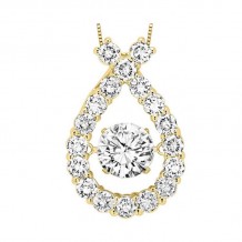 Gems One 14KT Yellow Gold & Diamond Rhythm Of Love Neckwear Pendant  - 3/4 ctw