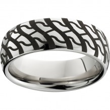 Serinium Domed Band with Mudder Laser Engraving