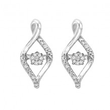 Gems One Silver Diamond (1/12 Ctw) Earring