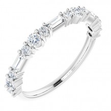 14K White 3/8 CTW Diamond Anniversary Band