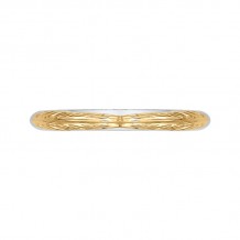 Shah Luxury 14K Two-Tone Gold Plain Wedding Band