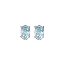 Gems One 14Kt White Gold Aquamarine (1 Ctw) Earring