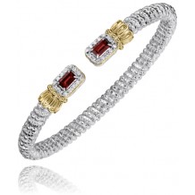 Vahan 14k Gold & Sterling Silver Garnet Bracelet