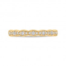 Shah Luxury Round Diamond Half-Eternity Wedding Band In 14K Yellow Gold