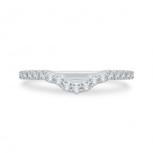 Shah Luxury 18k White Gold Diamond Promezza Wedding Band