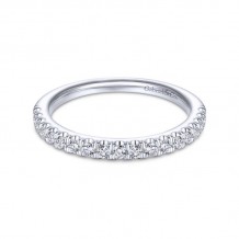 Gabriel & Co. 14k White Gold Contemporary Anniversary Wedding Band