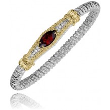 Vahan 14k Gold & Sterling Silver Garnet Bracelet