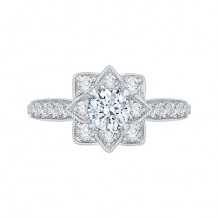 Shah Luxury 14k White Gold Diamond Engagement Ring