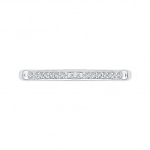 Shah Luxury 14K White Gold Round Diamond Wedding Band