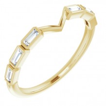14K Yellow 1/5 CTW Diamond Matching Band for 5.2 mm Round Engagement Ring