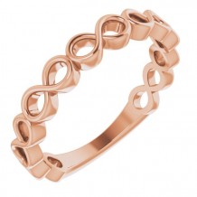 14K Rose Infinity Stackable Ring