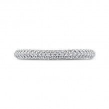 Shah Luxury 14K White Gold Round Diamond Wedding Band