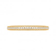 Shah Luxury 14K Yellow Gold Round Diamond Eternity Wedding Band