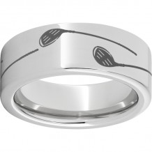 Serinium Pipe Cut Band with Golf Club Laser Engraving