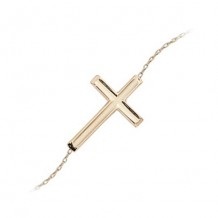 Carla 14k Rose Gold Fancy Cross Bracelet