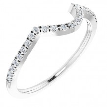 14K White 1/6 CTW Diamond Matching Band