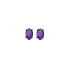 Gems One 14Kt White Gold Amethyst (1/2 Ctw) Earring