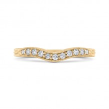 Shah Luxury Round Diamond Wedding Band In 14K Yellow Gold