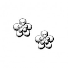 Sterling Silver Diamond Flower earrings