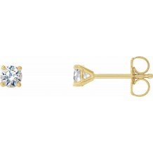 14K Yellow 1/5 CTW Diamond 4-Prong Cocktail-Style Earrings