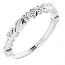 14K White .03 CTW Diamond Anniversary Band