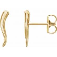 14K Yellow Horn Earrings