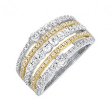 Gems One 14Kt White Yellow Gold Diamond (1Ctw) Ring