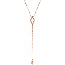 14K Rose Geometric Y 16-18 Necklace