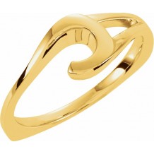 14K Yellow Freeform Remount Ring