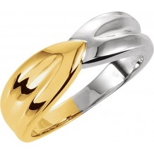 14K Yellow & White Fashion Ring