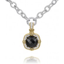 Vahan 14k Gold & Sterling Silver Black Onyx Pendant